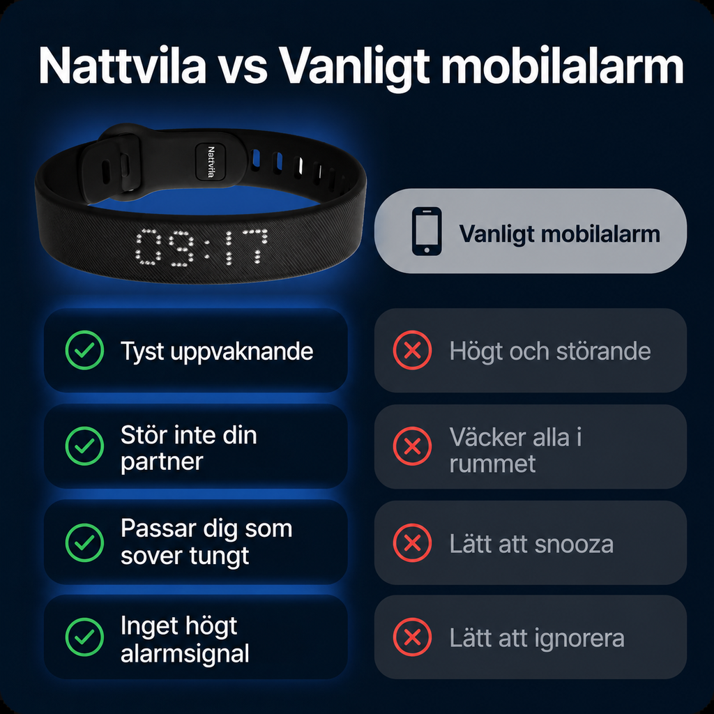 Nattvila™- Vibrationsalarm